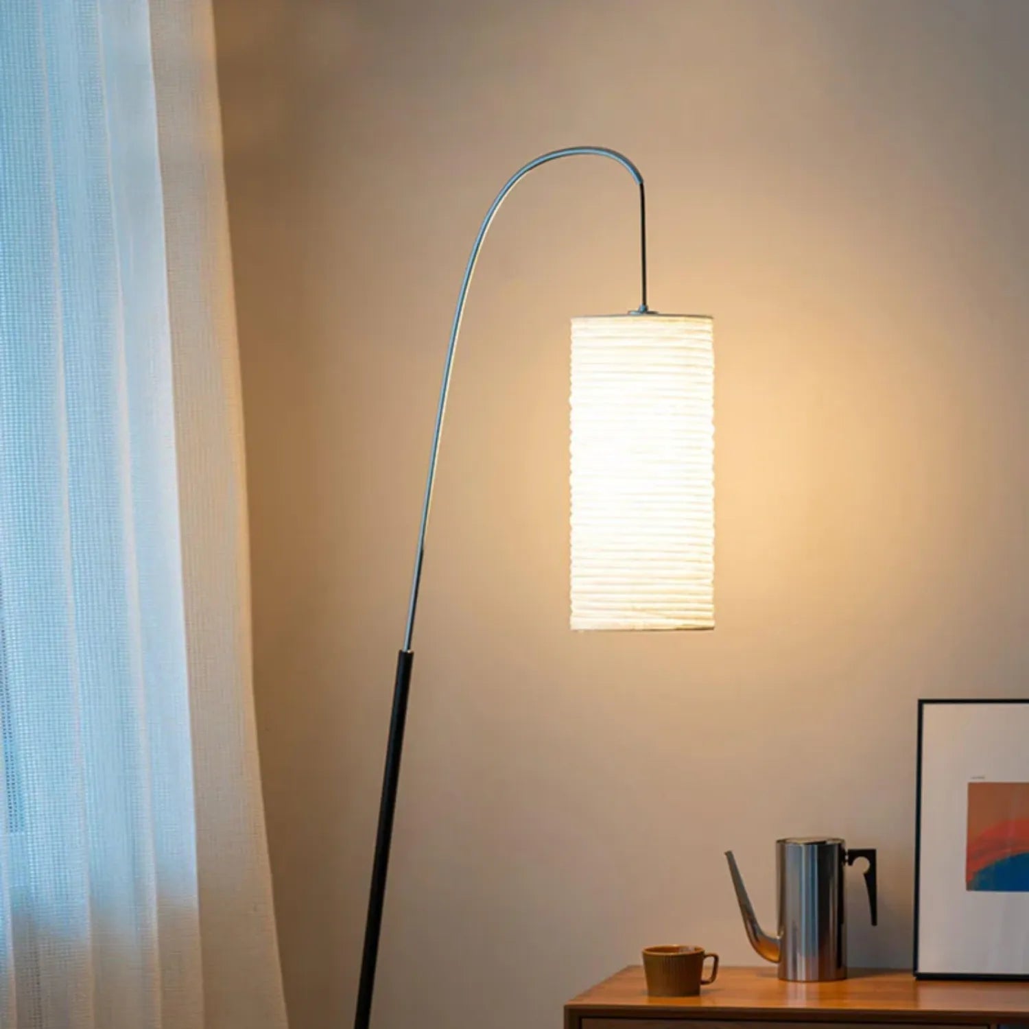 Minimalist Floor Lamp | Elegant Curved Design with Warm Light 6