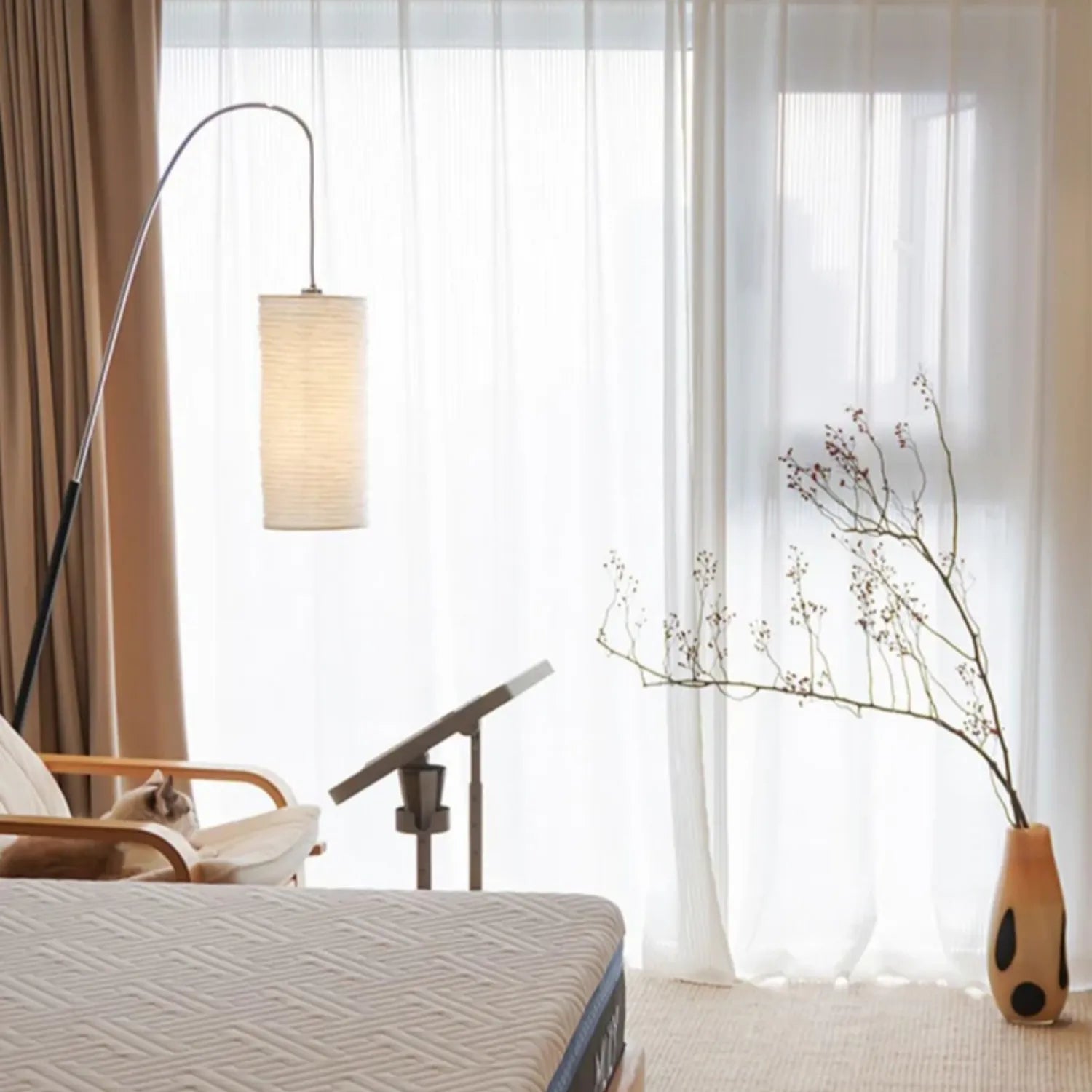 Minimalist Floor Lamp | Elegant Curved Design with Warm Light 7