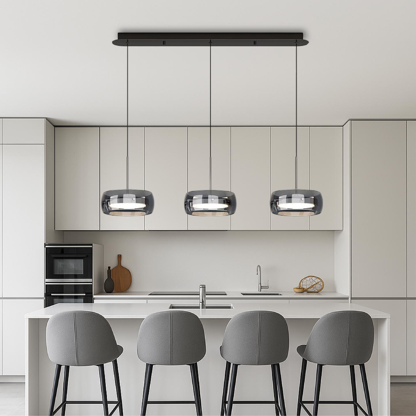Minimalist Pendant Light | Elegant Iron and Glass Design for Kitchen and Modern Spaces 1