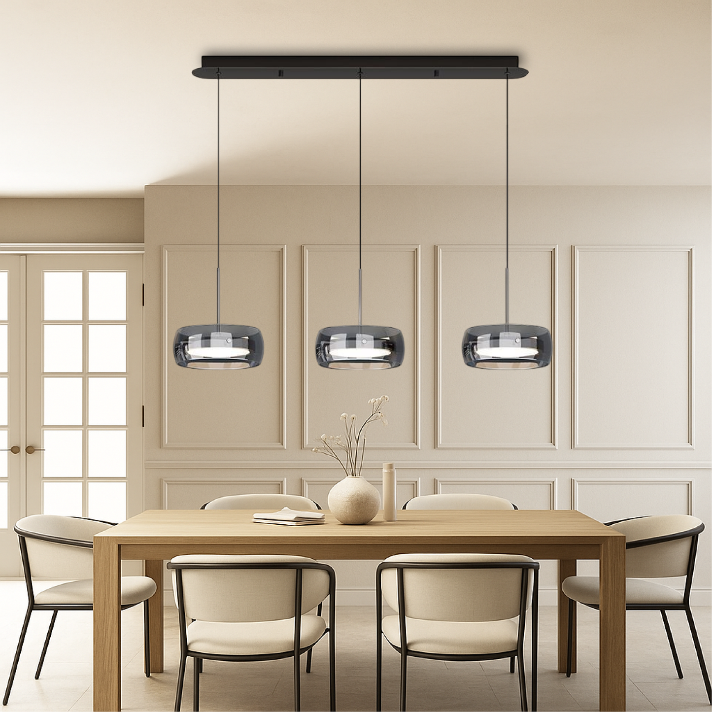 Minimalist Pendant Light | Elegant Iron and Glass Design for Kitchen and Modern Spaces 2