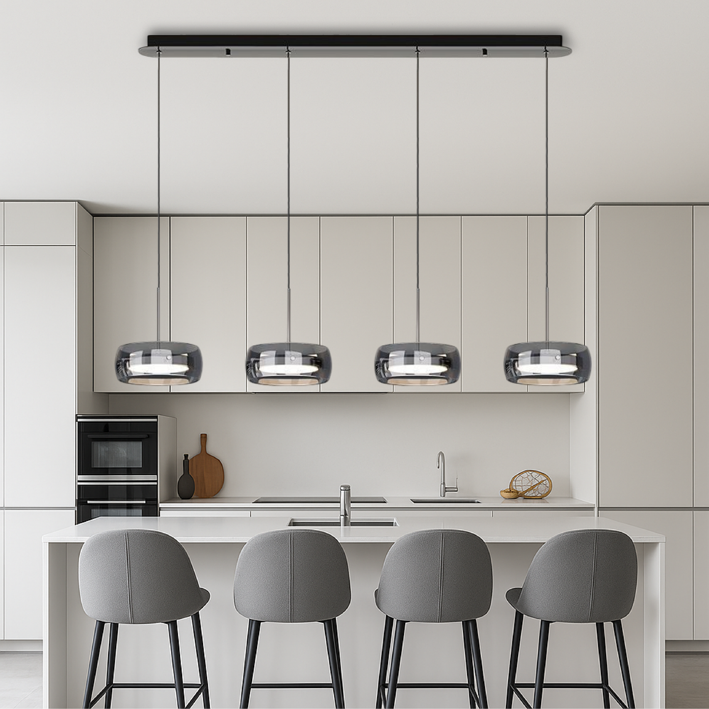 Minimalist Pendant Light | Elegant Iron and Glass Design for Kitchen and Modern Spaces 5
