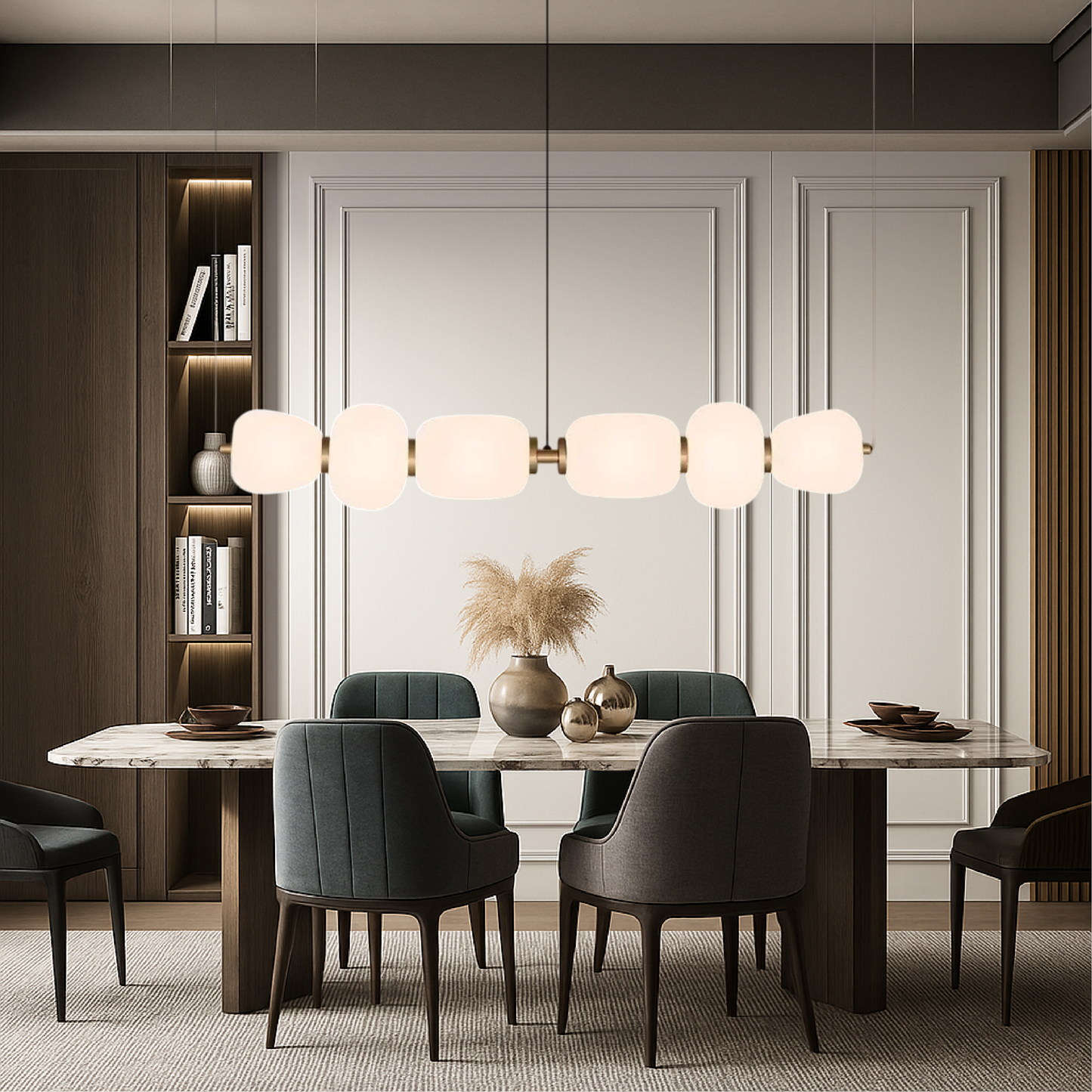 Minimalist Pendant Lighting | White Glass Design for Modern Kitchens 0