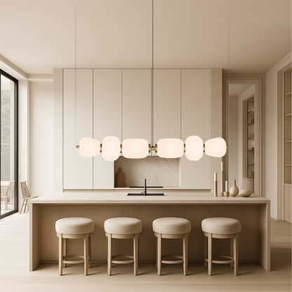Minimalist Pendant Lighting | White Glass Design for Modern Kitchens 3