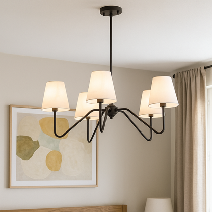 Minimalist Silk Chandelier | Elegant LED Lighting for Bedrooms 3