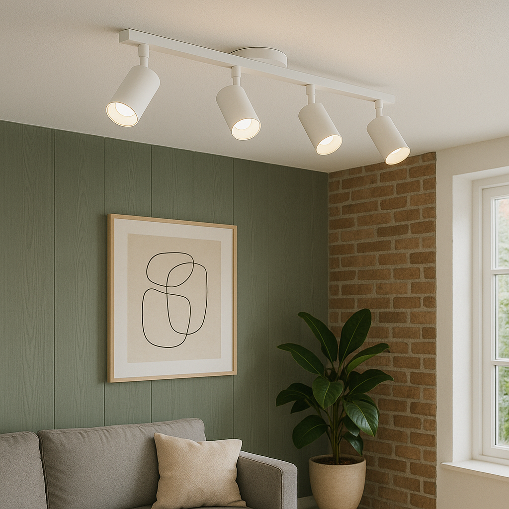Modern 4-Head Ceiling Lamp | Adjustable LED Lighting for Contemporary Spaces 1
