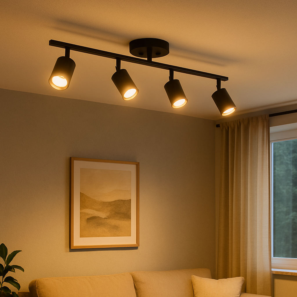 Modern 4-Head Ceiling Lamp | Adjustable LED Lighting for Contemporary Spaces 2