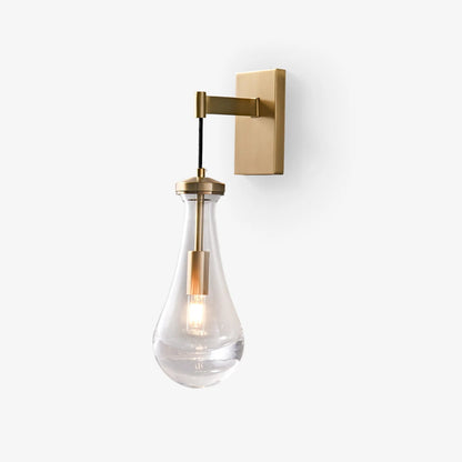 Modern Brass Wall Sconce | Elegant Design with Glass Drop 1
