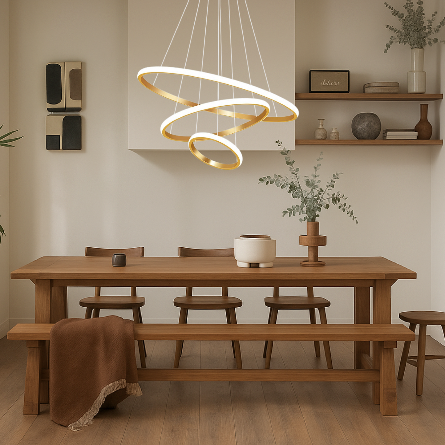 Modern Chandelier | 3-Layer Design with Soft LED Lighting for Dining Rooms 4