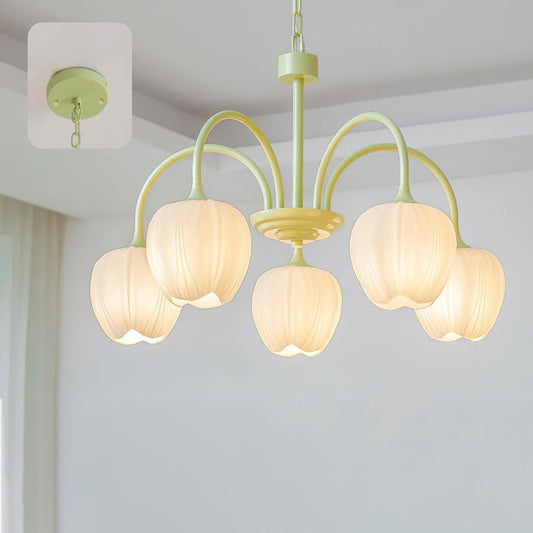 Modern Chandelier | Elegant White Glass Design for Stylish Interiors 1