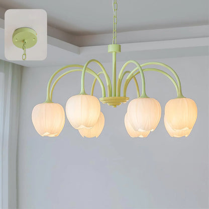 Modern Chandelier | Elegant White Glass Design for Stylish Interiors 12
