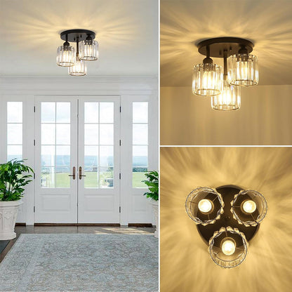 Modern Crystal Semi-Flush Ceiling Light | Elegant Design for Any Room 3