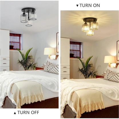 Modern Crystal Semi-Flush Ceiling Light | Elegant Design for Any Room 4
