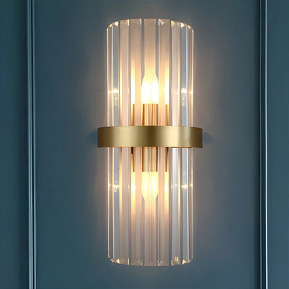Modern Crystal Wall Sconce | Elegant Design with Golden Accents 10