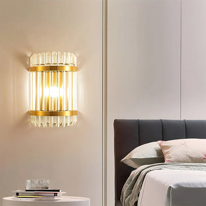 Modern Crystal Wall Sconce | Elegant Design with Golden Accents 11