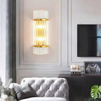 Modern Crystal Wall Sconce | Elegant Design with Golden Accents 17