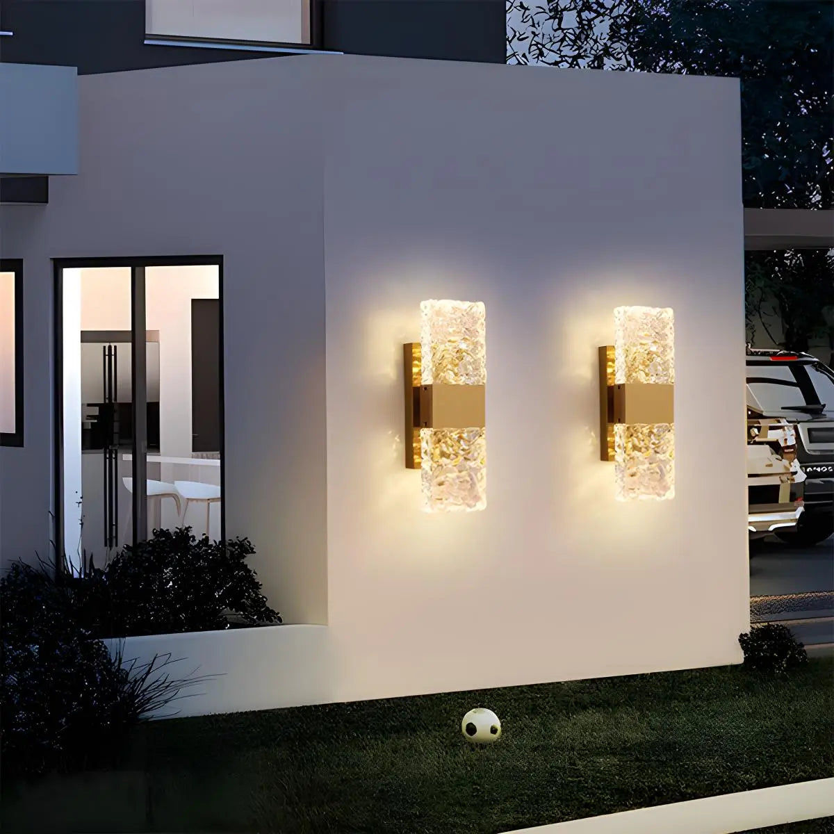 Modern Crystal Wall Sconce | Elegant Design with Golden Accents 19