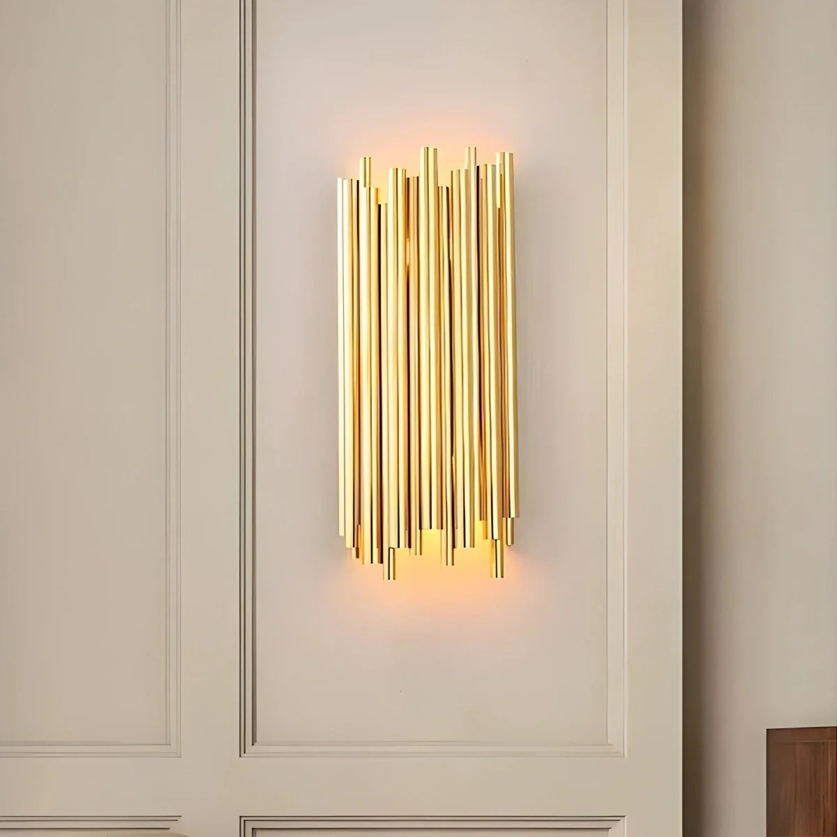 Modern Crystal Wall Sconce | Elegant Design with Golden Accents 9