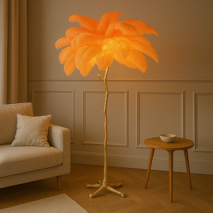 Modern Floor Lamp | Elegant Feather Design with Adjustable LED Lighting 2