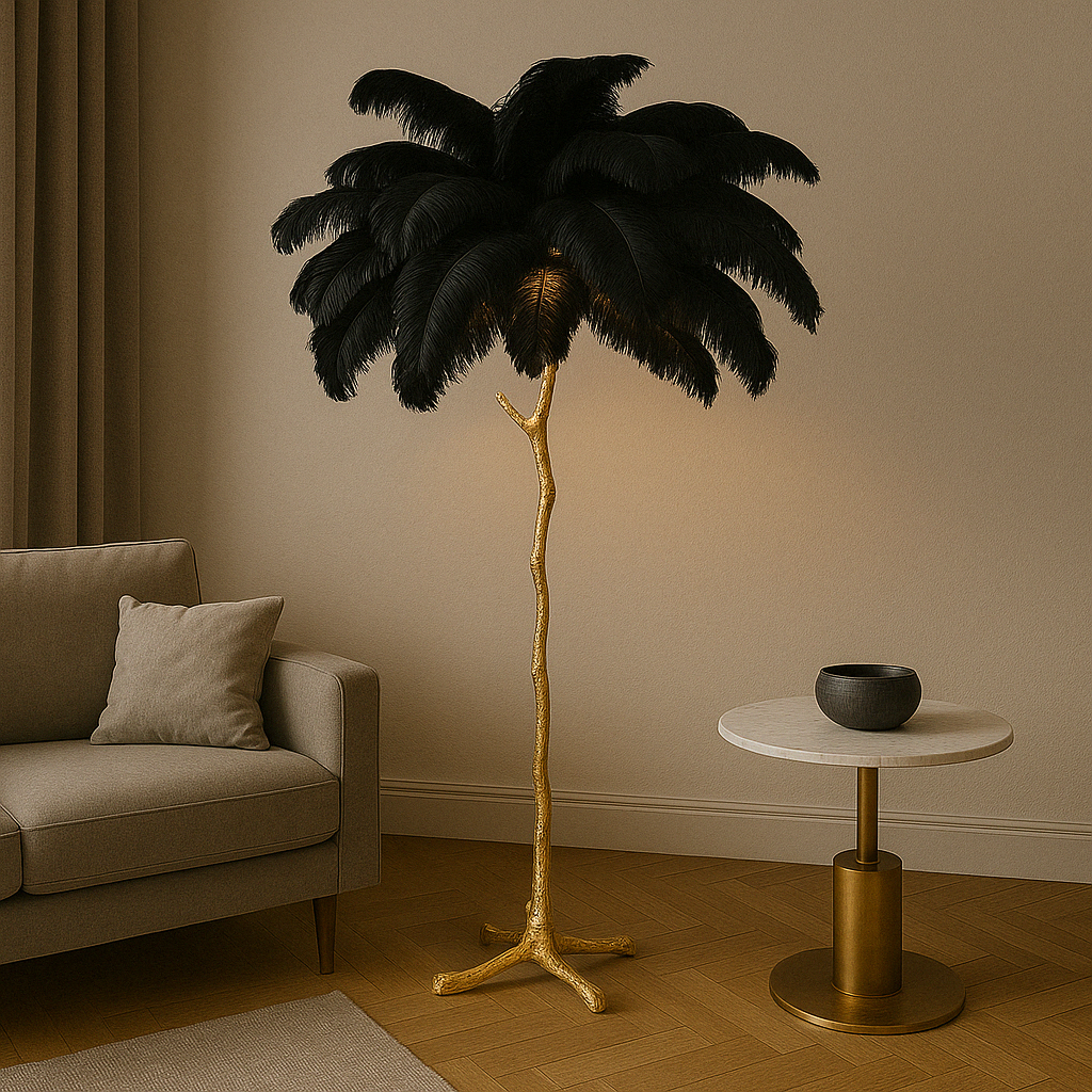Modern Floor Lamp | Elegant Feather Design with Adjustable LED Lighting 3