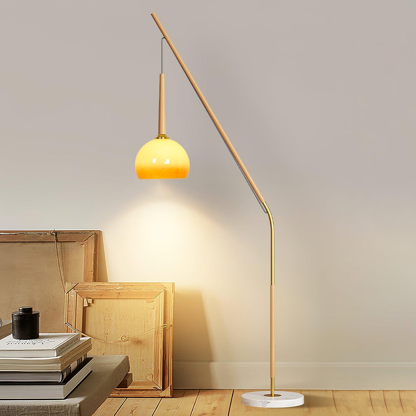 Modern Floor Lamp | Elegant Metal and Glass Design with Soft Glow 3