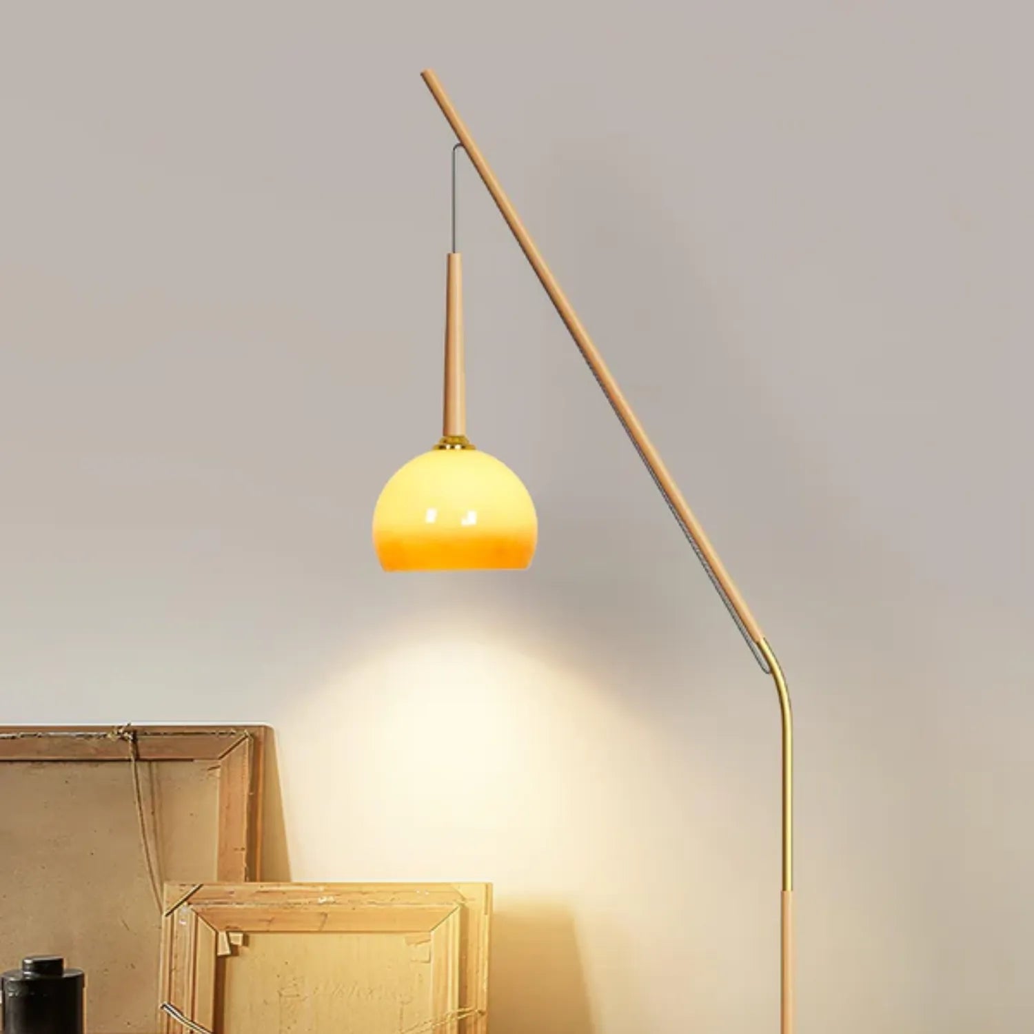 Modern Floor Lamp | Elegant Metal and Glass Design with Soft Glow 6