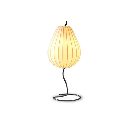 Modern Floor Lamp | Elegant Pear-Shaped Design with Silk Shade for Living Room 1