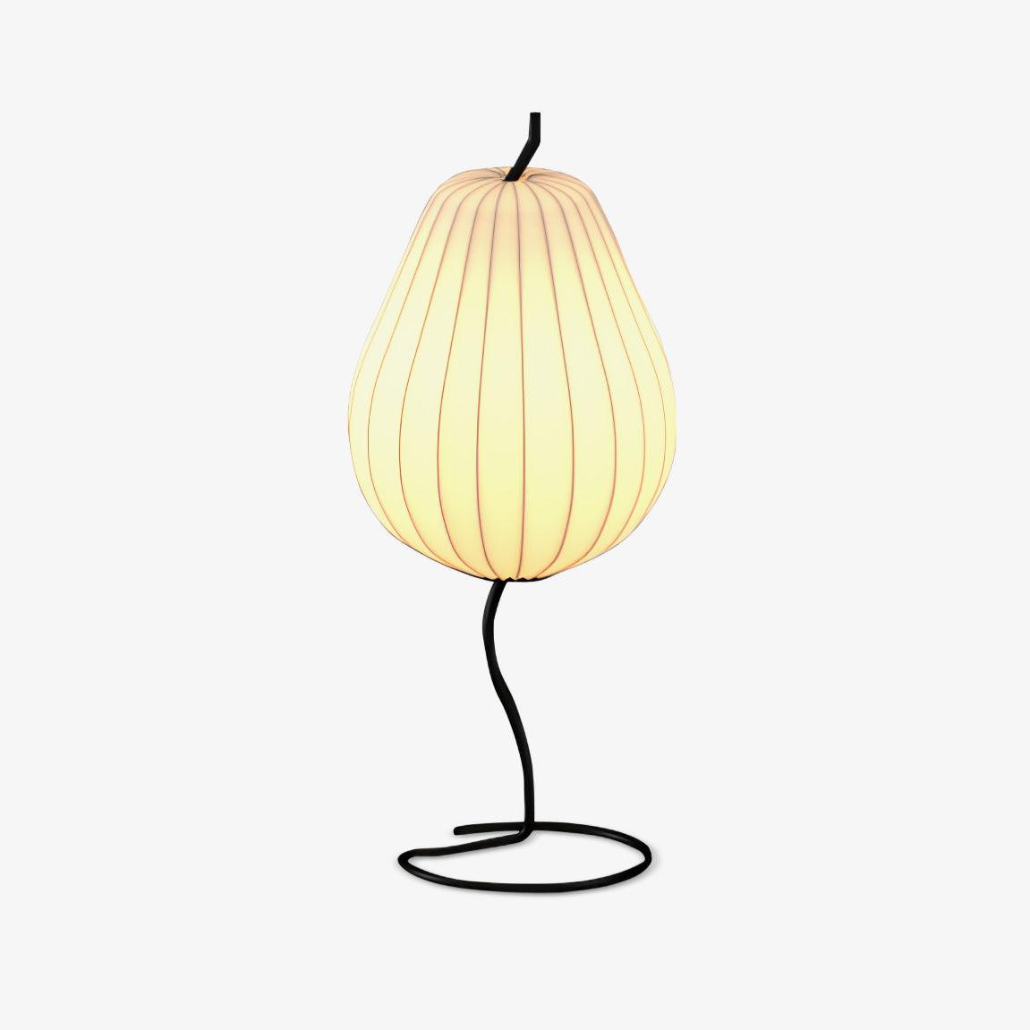Modern Floor Lamp | Elegant Pear-Shaped Design with Silk Shade for Living Room 2