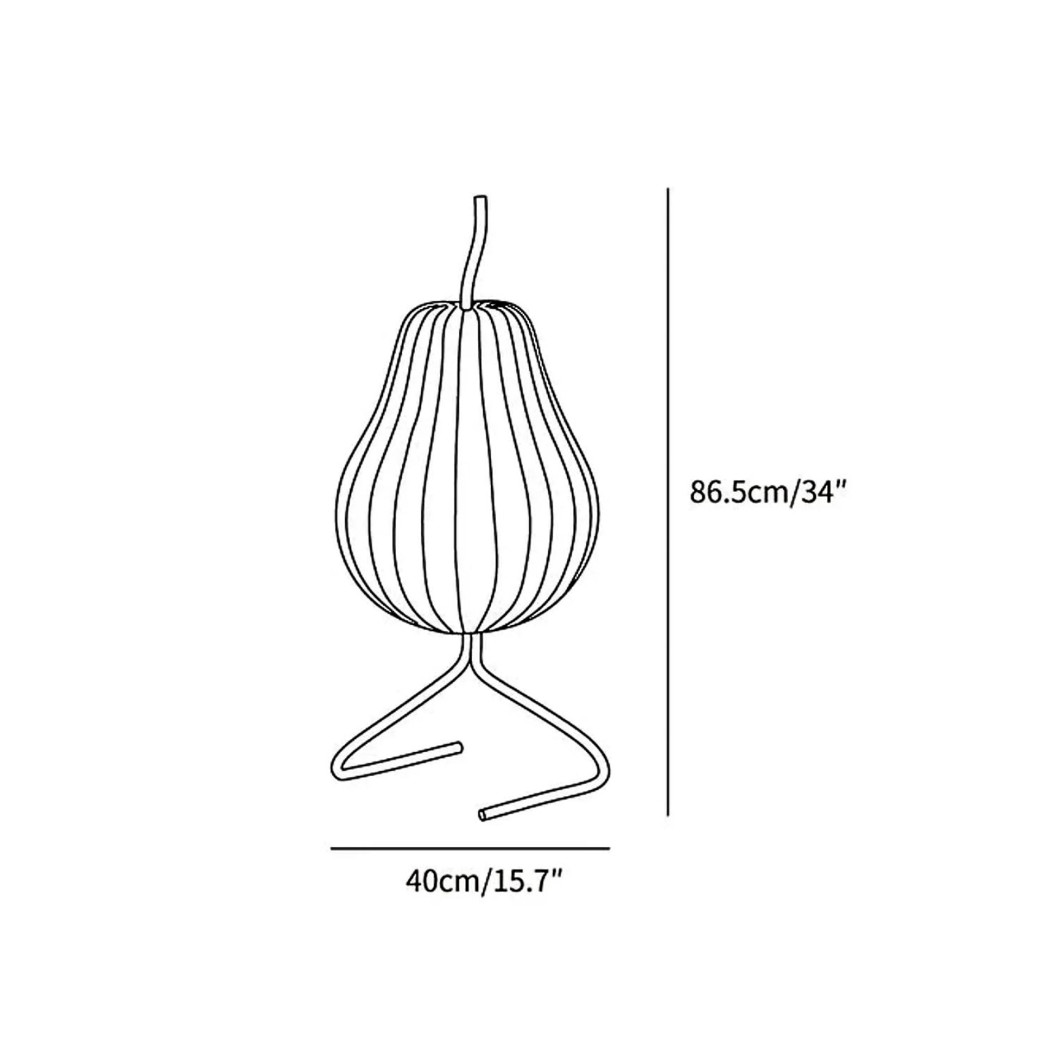 Modern Floor Lamp | Elegant Pear-Shaped Design with Silk Shade for Living Room 4