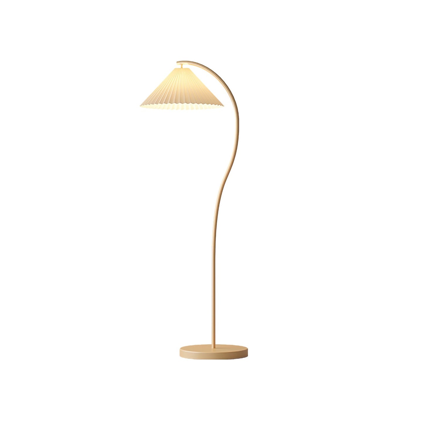 Modern Floor Lamp | Elegant Pleated Shade with Beech Wood Accents 1