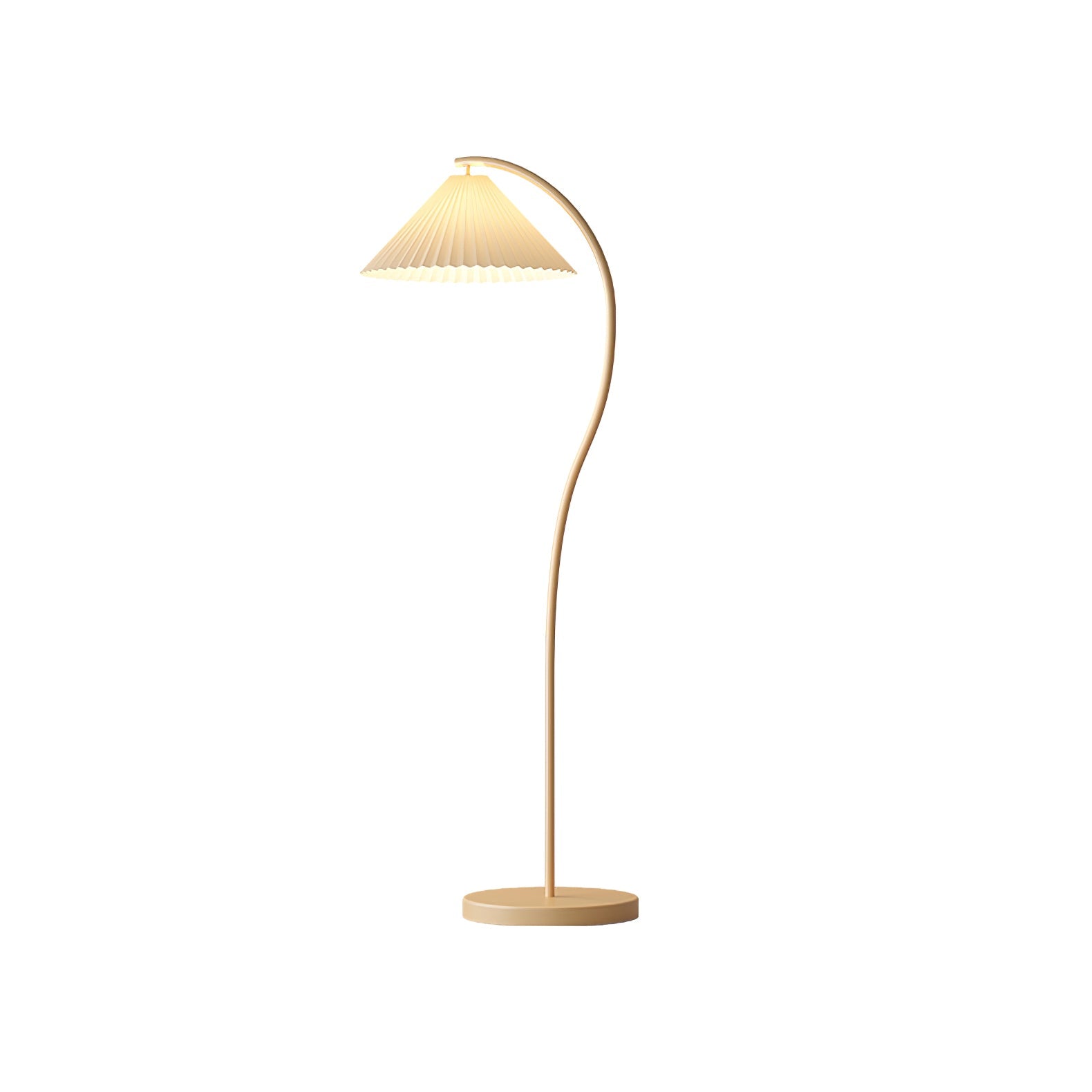 Modern Floor Lamp | Elegant Pleated Shade with Beech Wood Accents 1