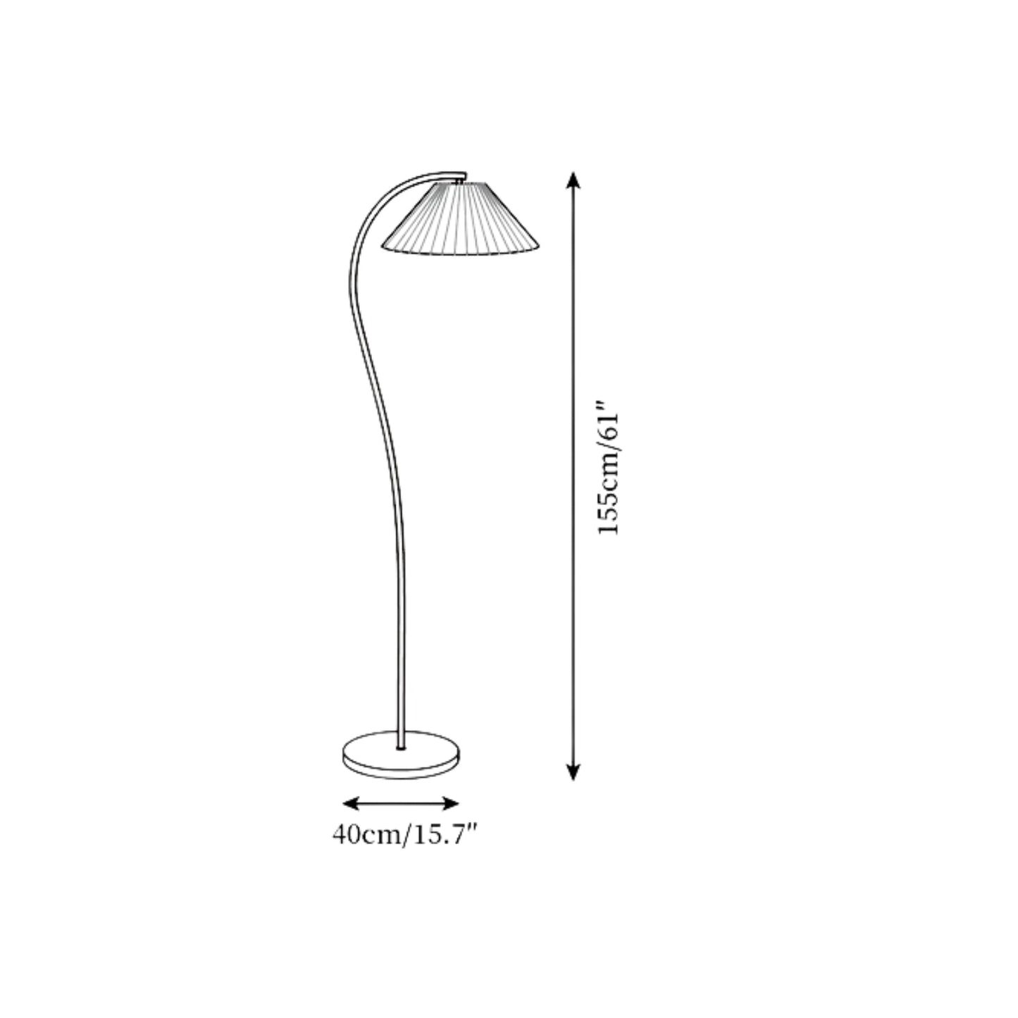 Modern Floor Lamp | Elegant Pleated Shade with Beech Wood Accents 2
