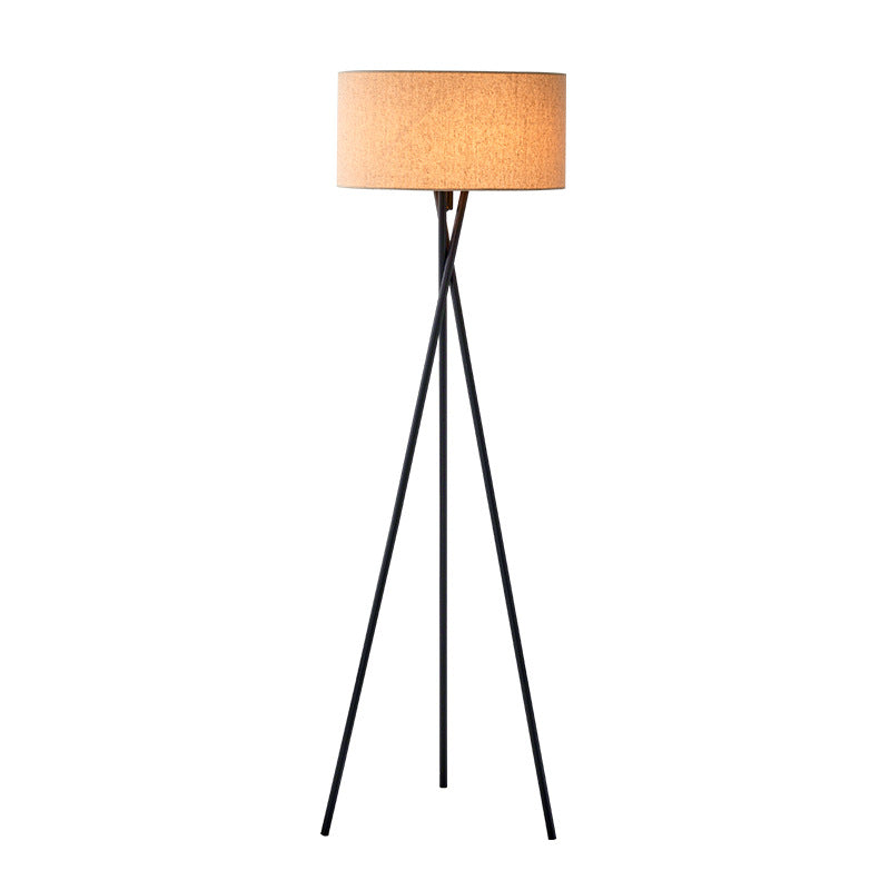 Modern Floor Lamp | Elegant Silk Shade with Warm LED Light for Living Room 7
