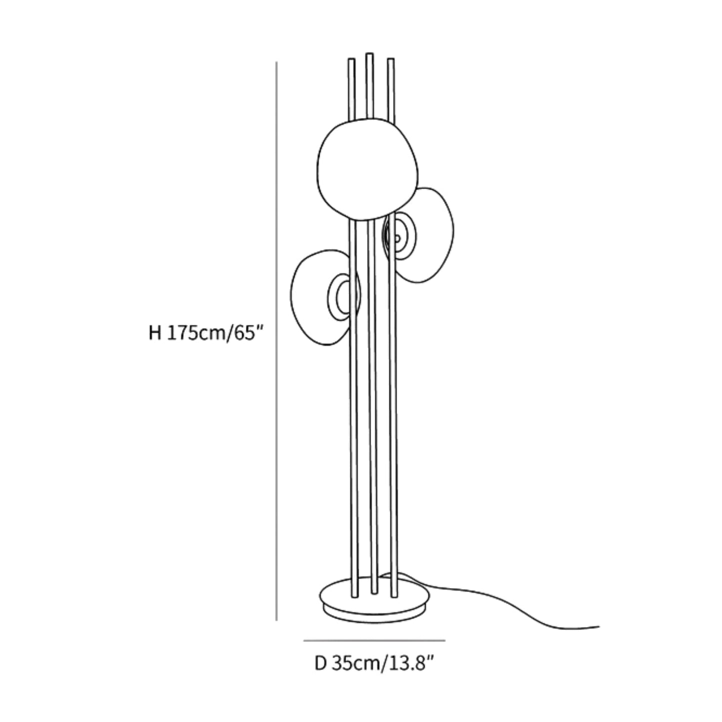 Modern Floor Lamp | Elegant Triple Glass Orb Design 2