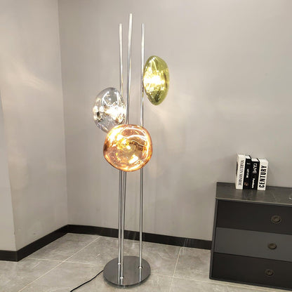 Modern Floor Lamp | Elegant Triple Glass Orb Design 3