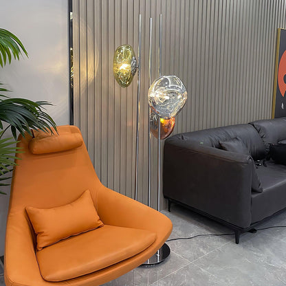 Modern Floor Lamp | Elegant Triple Glass Orb Design 5