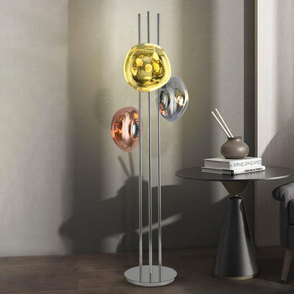 Modern Floor Lamp | Elegant Triple Glass Orb Design 6