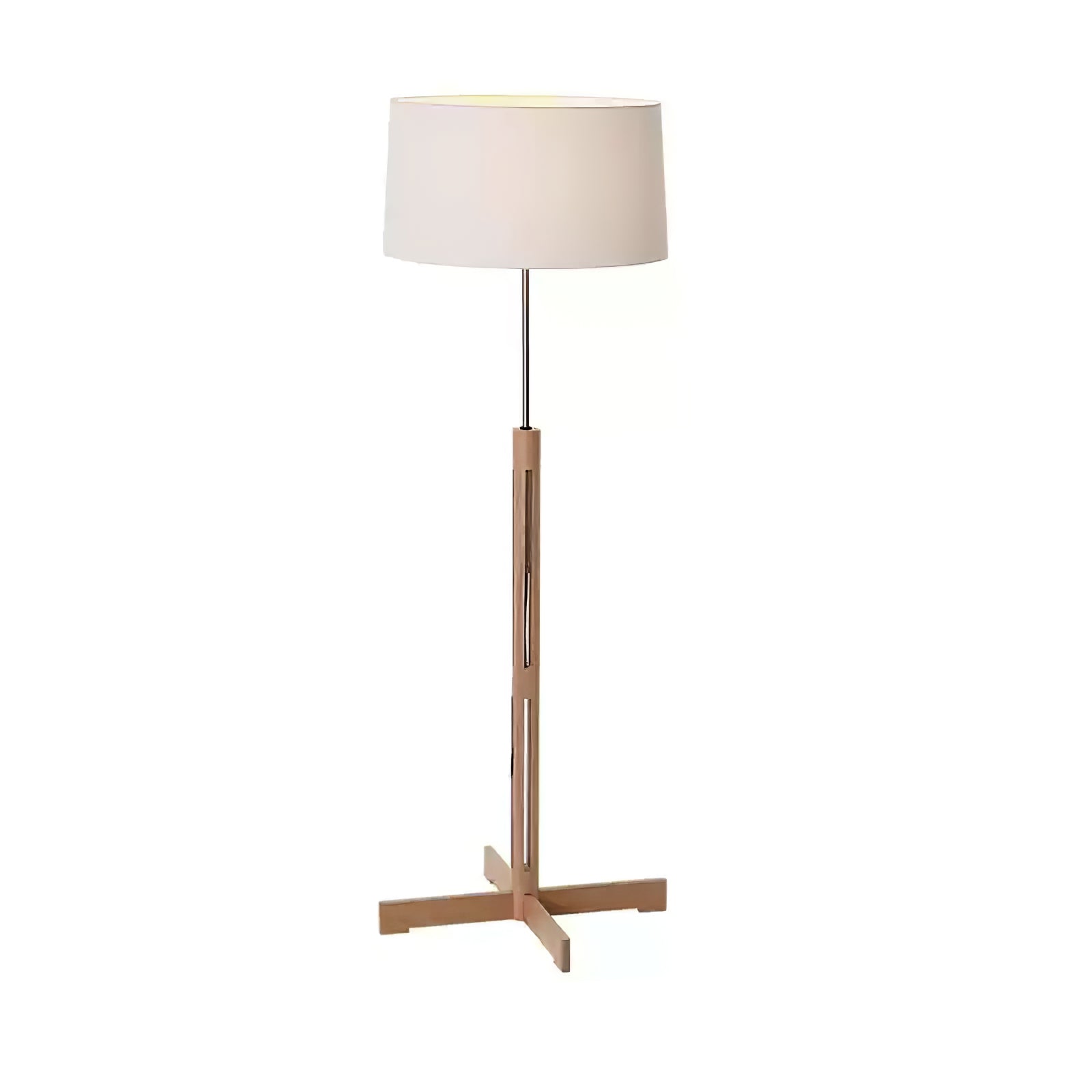 Modern Floor Lamp | Elegant Wooden Design with Fabric Shade for Living Room 1