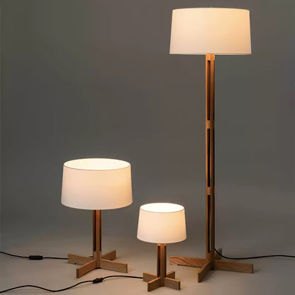 Modern Floor Lamp | Elegant Wooden Design with Fabric Shade for Living Room 5