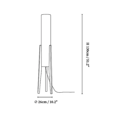 Modern Floor Lamp | Japandi Design with Warm Walnut Base and Soft Glow 3