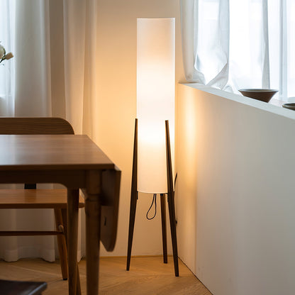 Modern Floor Lamp | Japandi Design with Warm Walnut Base and Soft Glow 4
