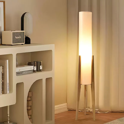 Modern Floor Lamp | Japandi Design with Warm Walnut Base and Soft Glow 6