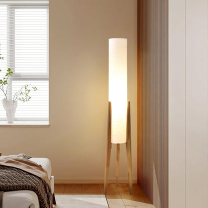 Modern Floor Lamp | Japandi Design with Warm Walnut Base and Soft Glow 8