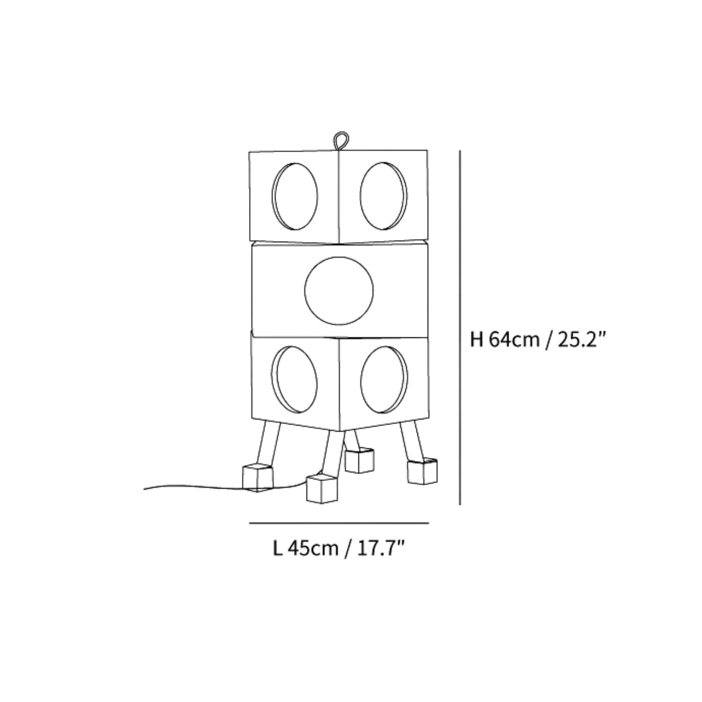 Modern Floor Lamp | Playful Cube Design with Warm Glow 2