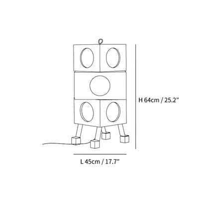 Modern Floor Lamp | Playful Cube Design with Warm Glow 2