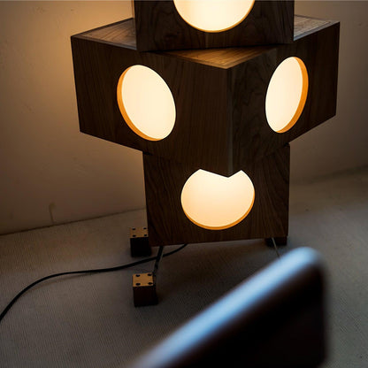 Modern Floor Lamp | Playful Cube Design with Warm Glow 5