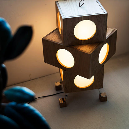 Modern Floor Lamp | Playful Cube Design with Warm Glow 6
