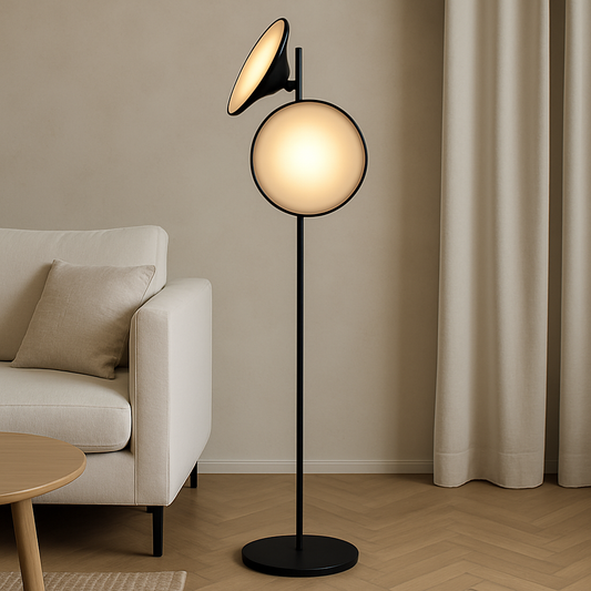 Modern Floor Lamp | Sleek Iron Frame with Soft LED Lighting 0