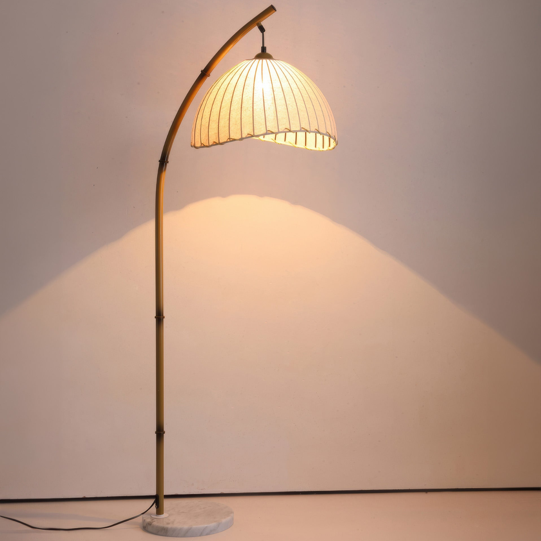Modern Floor Lamp | Stylish Bamboo Design with Warm LED Lighting 3