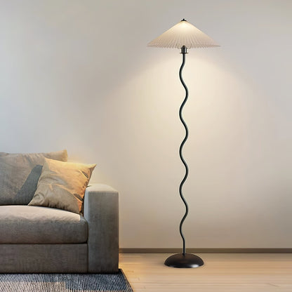 Squiggle Floor Lamp | Playful Wavy Design with LED Compatibility 6
