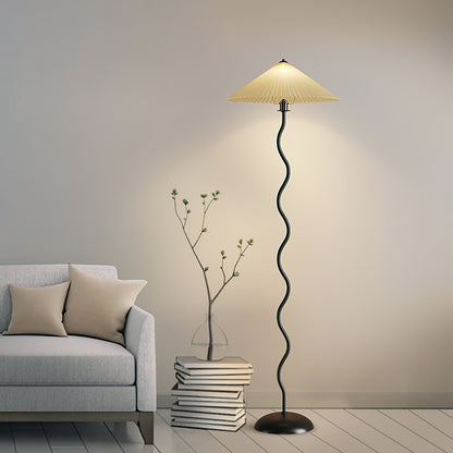 Squiggle Floor Lamp | Playful Wavy Design with LED Compatibility 7